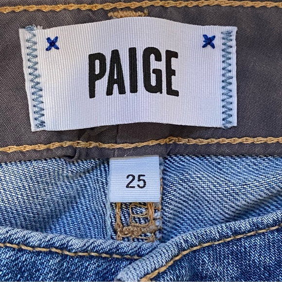 Paige Jimmy Jimmy Skinny In Delilah Destructed Blue Ripped Boyfriend Jeans 💙 25 - Picture 9 of 12